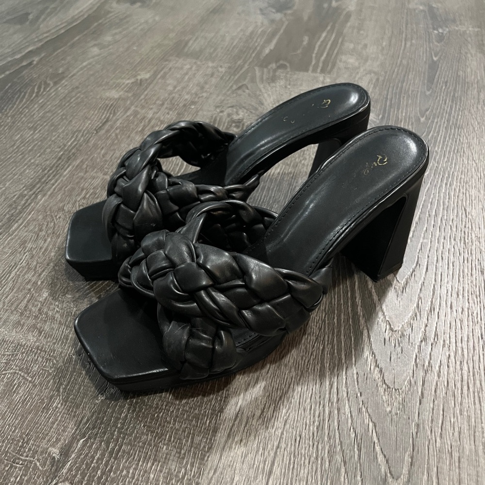 Black Block Heels